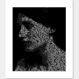 Virginia Woolf - word portrait - made from the love letters between her and Vita Posters and Art